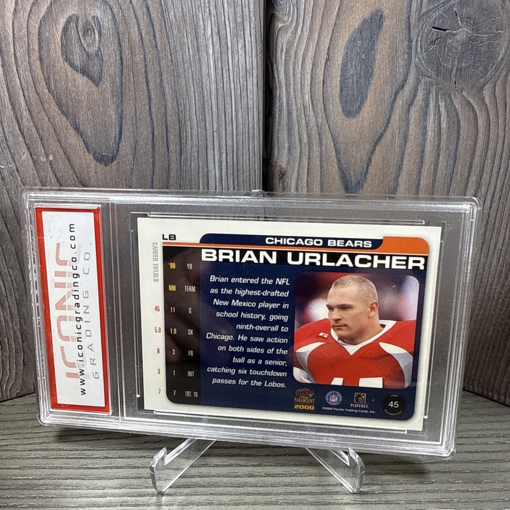 2000 Pacific Paramount Brian Urlacher NFL Chicago Bears Rookie - 10 - Picture 2 of 2